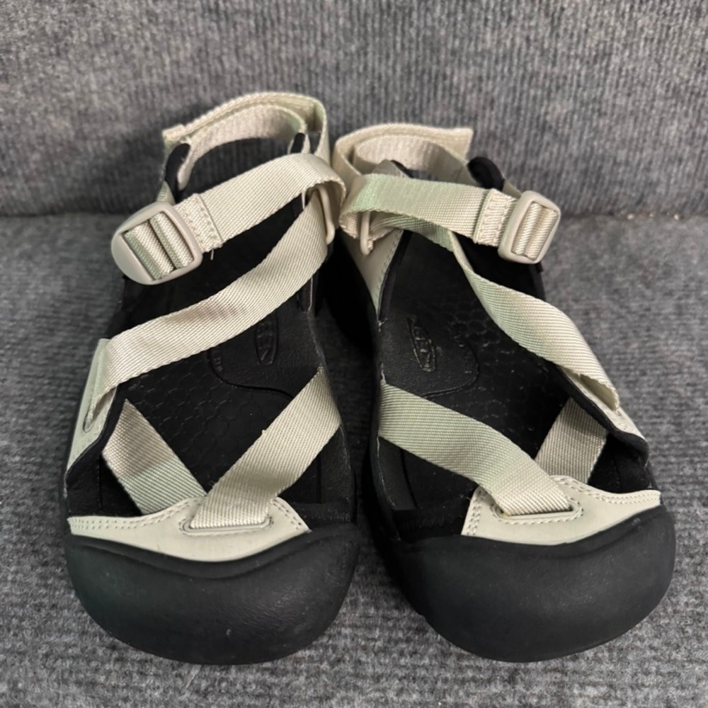 Keen Zerraport II Sandals Womens 7 Silver Birch Black Waterproof Hiking 1022499 - Picture 4 of 9